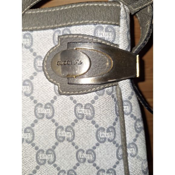 Vintage Gucci Plus Coated Canvas Brown Beige Bag, Certificate of Authenticity - Picture 2 of 15